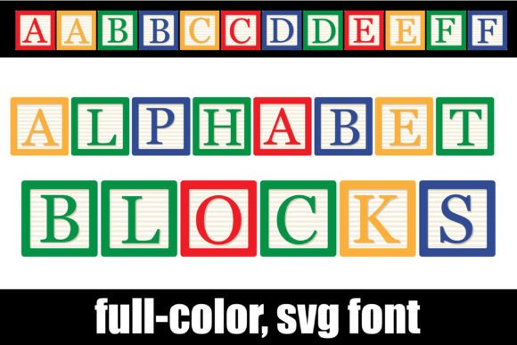 Alphabet Blocks: A Playful Color Fonts Choice