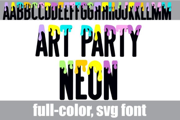 Art Party Neon: A Color Fonts Powerhouse for Bold Title Design