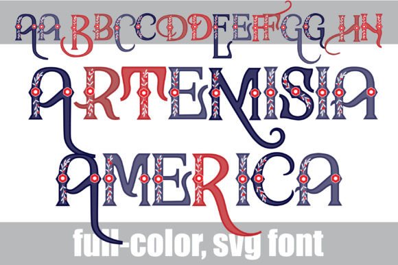 Artemisia America: A Patriotic Color Font for Branding & Crafts