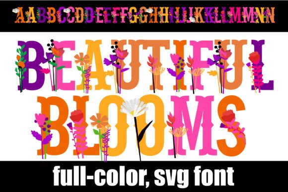 Beautiful Blooms: A Color Fonts Review for Digital Sellers