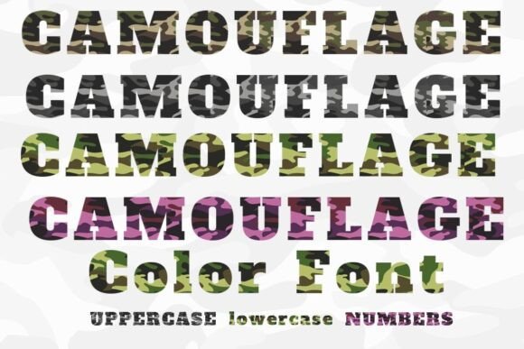 Camouflage Color Fonts