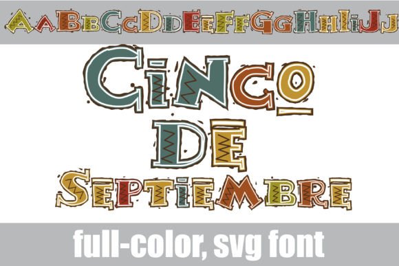 Cinco De Septiembre: A Fiery Autumn Font for Embroidery That Delivers