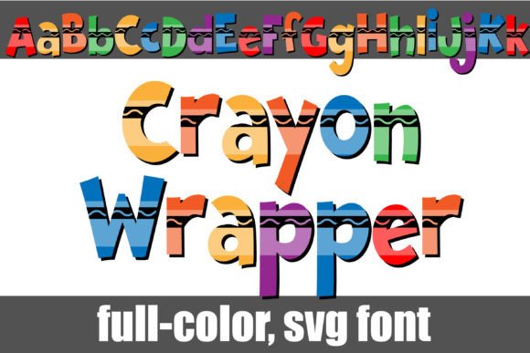 Crayon Wrapper: A Vibrant Color Fonts Choice for Creative Brands
