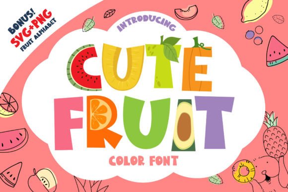 Cute Fruit: A Playful Color Fonts Asset for Digital Sellers