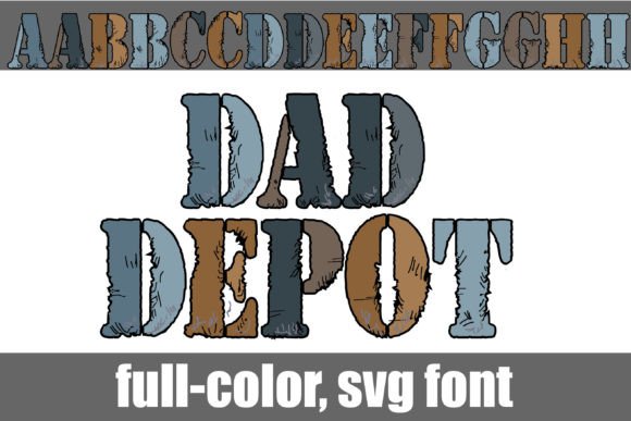 Dad Depot: A Playful Color Fonts Choice for Branding