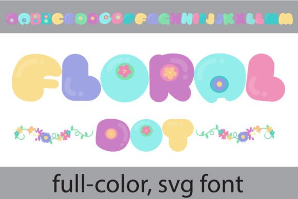 Floral Dot: A Playful Color Fonts Choice for Digital Sellers