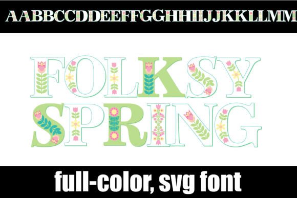 Folksy Spring: A Color Fonts Gem for Digital Sellers