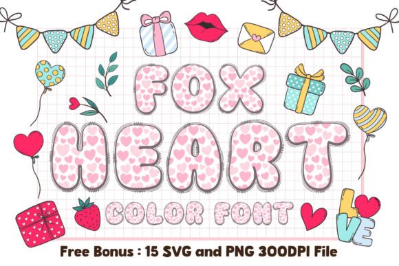 Fox Heart: A Cute Color Fonts Choice for Digital Sellers