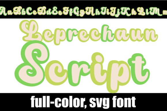 Leprechaun Script: A Playful Color Fonts Choice for Festive Digital Products