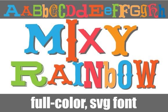 Mixy Rainbow: A Vibrant Color Fonts Choice for Small Business Branding