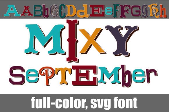Mixy September: Autumn Color Fonts for Handmade Business