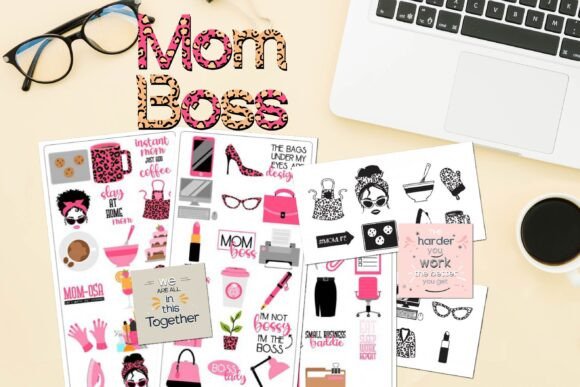 Mom Boss Color Fonts Bundle