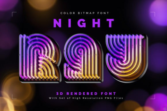 Night Ray: Color Fonts & Fonts for Creative Sellers