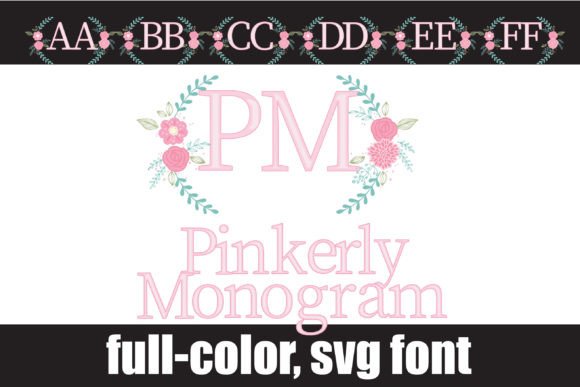 Pinkerly Monogram: A Color Fonts Gem for Handmade Brands