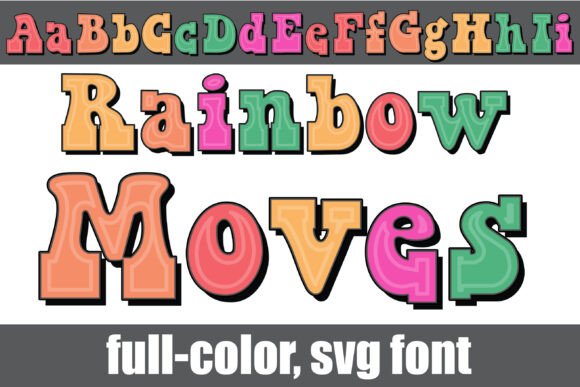 Rainbow Moves: A Retro Color Font for Creative Brands