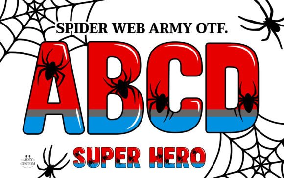 Spider Web Army Fonts: A Color Fonts Review for Crafters