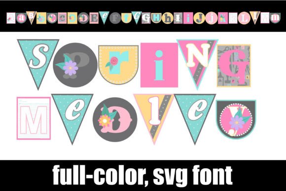 Spring Medley: A Vibrant Color Fonts Choice