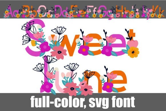 Sweet June: A Summer Color Font for Digital Sellers