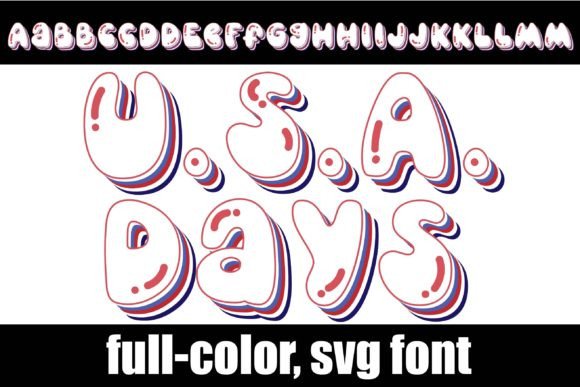 Usa Days: A Bold Color Fonts Choice for Patriotic Branding