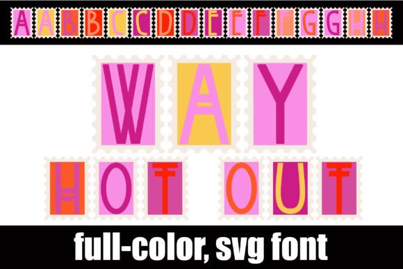 Way Hot out: A Bold, Stamp-Inspired Font for Embroidery Titles